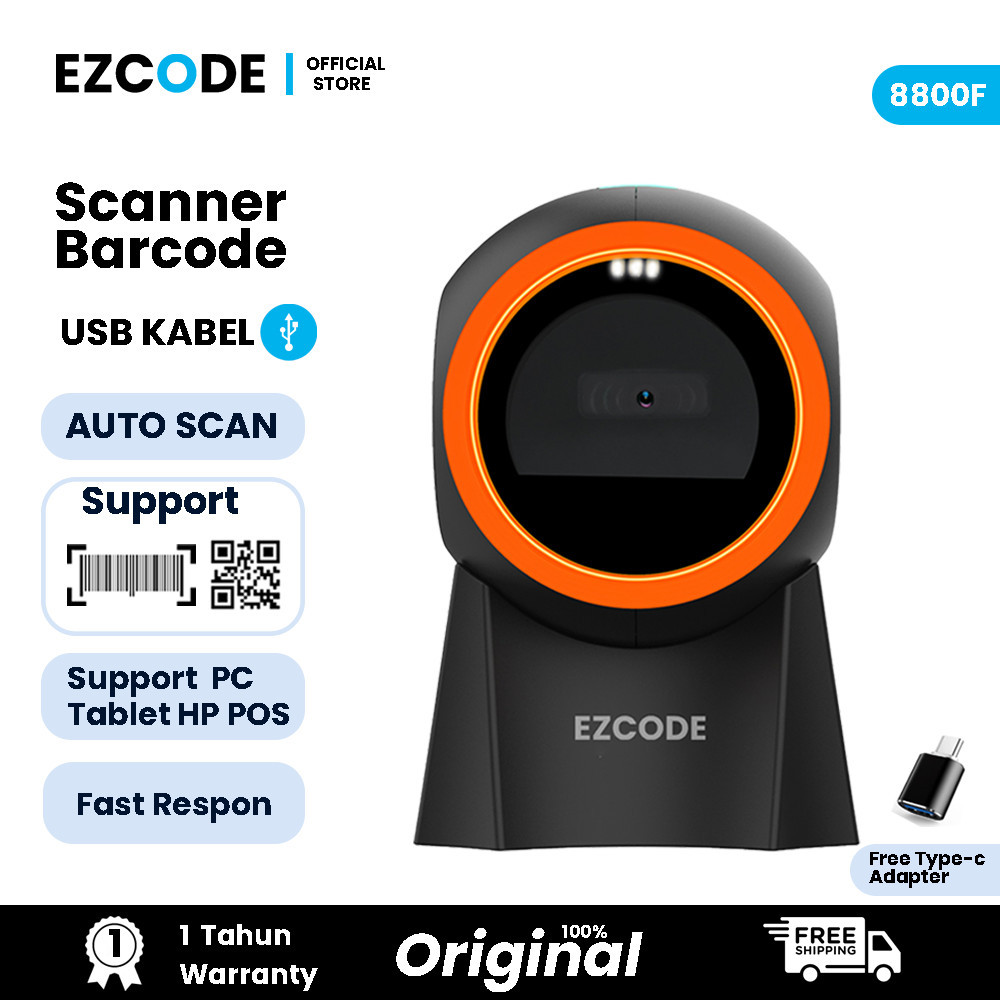 Jual Barcode Scanner Omni 1D+2D Auto Scan QR Code & Barcode Scan CMOS ...