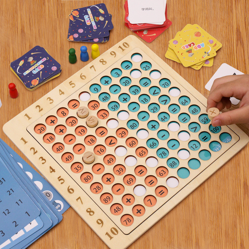 Jual 99 Multiplication Table Math Toy Montessori Educational Wooden ...