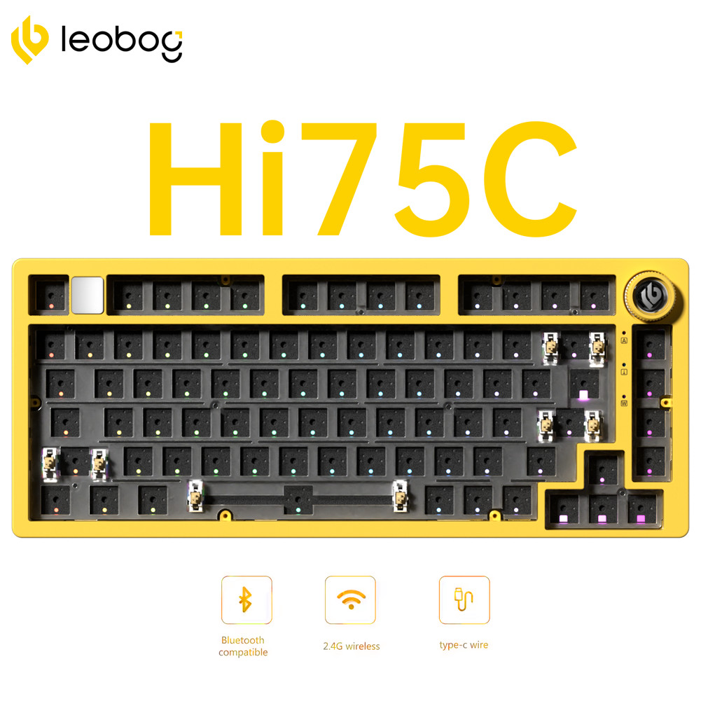 Jual LEOBOG Hi75C/HI75C Pro Tri-Mode Custom Barebone Keyboard Wired ...