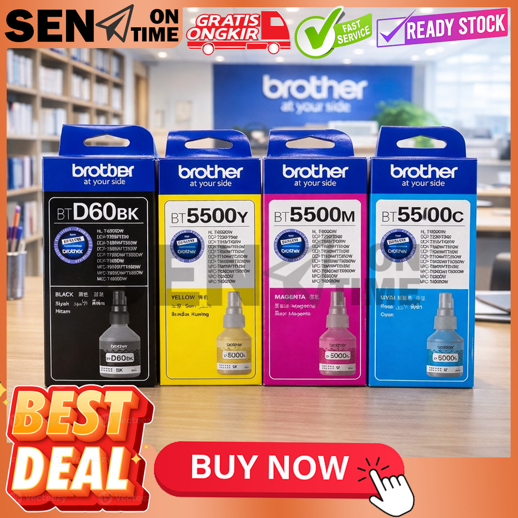 Jual Tinta Brother Btd60bk Bt5000 Original Refill Ink Ori For Printer ...