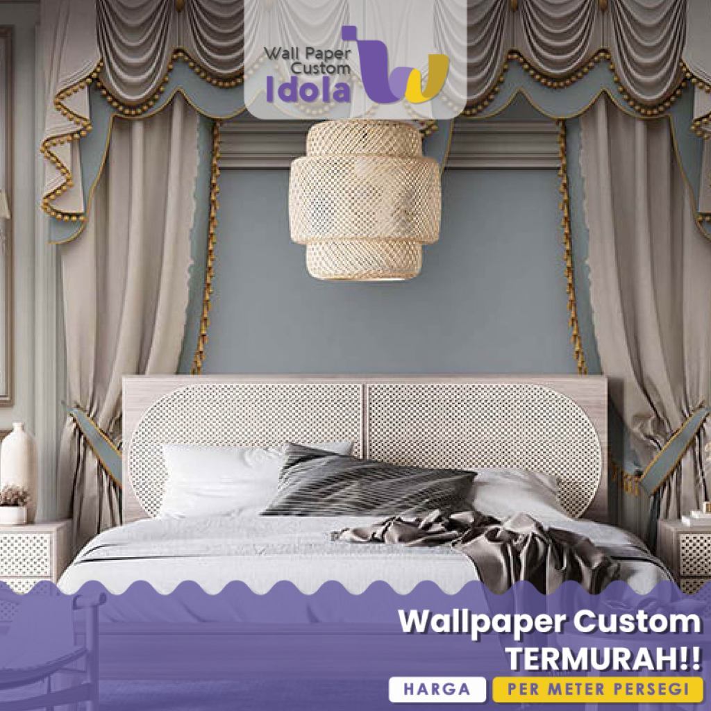 Jual Wallpaper Custom Ruang Tamu | Motif Abstrak Gambar Molding | Cetak ...