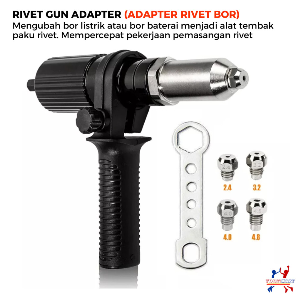 Jual SIXSHOP Alat Rivet Otomatis Tang Adapter Mesin Bor Tang Ripet ...