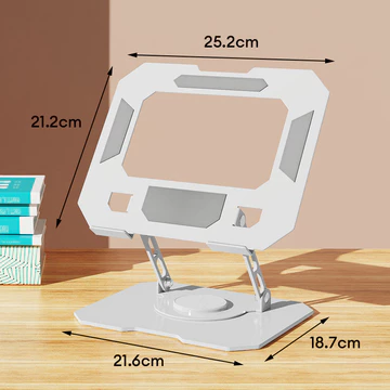 Foldable Laptop Stand Portable Aluminium Alloy Cooling Bracket Adjustable Height Ergonomic