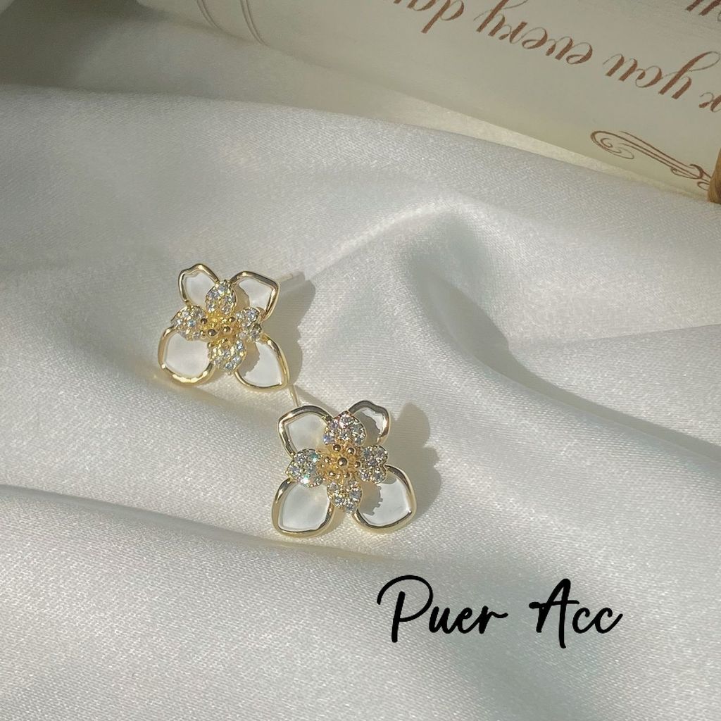 Jual Puer acc Anting Bunga Vintage Korean Style untuk Wanita Desain ...