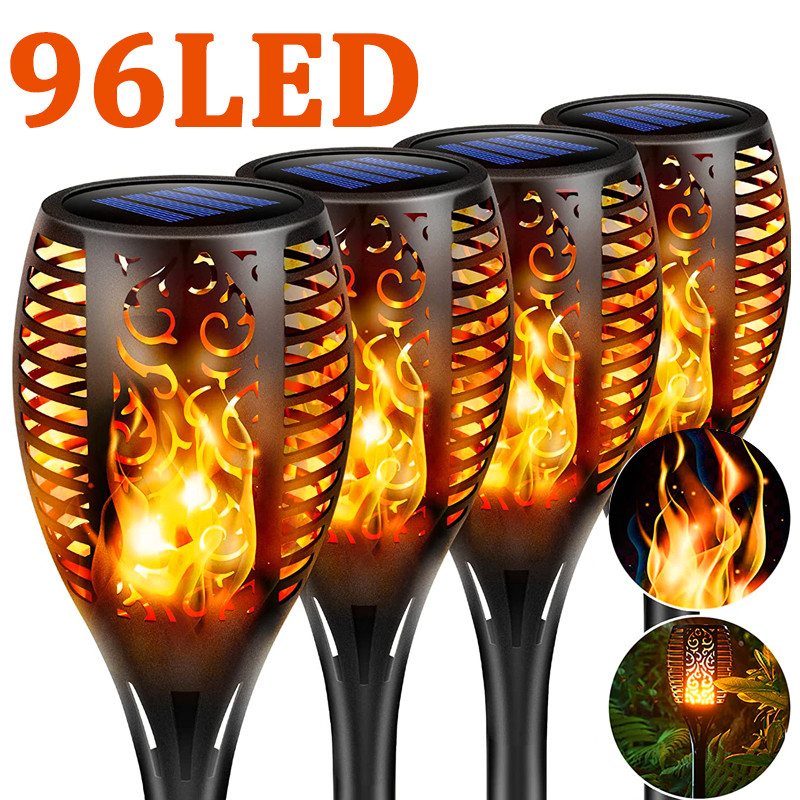 Jual 96 LED Outdoor Solar Tor Lights Waterproof Garden Patio Flickering ...