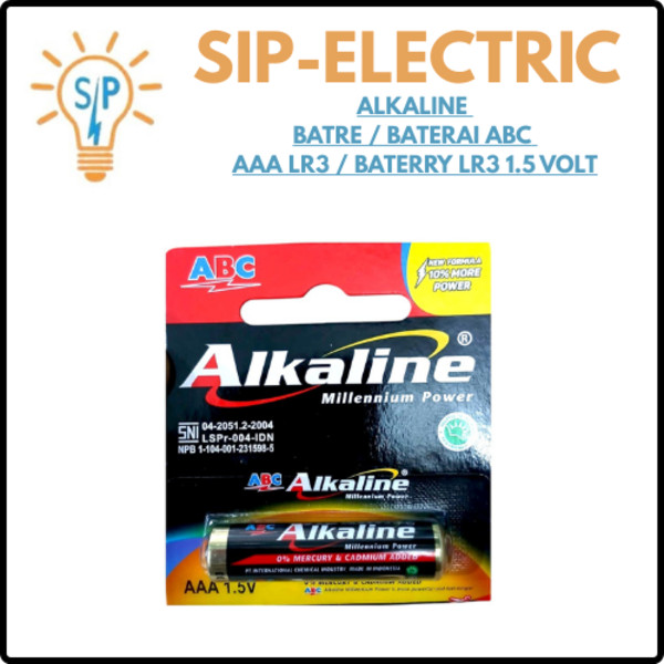 Jual Batre / Baterai ABC Alkaline Kecil AAA LR3 1,5V Satuan Renceng 1 ...