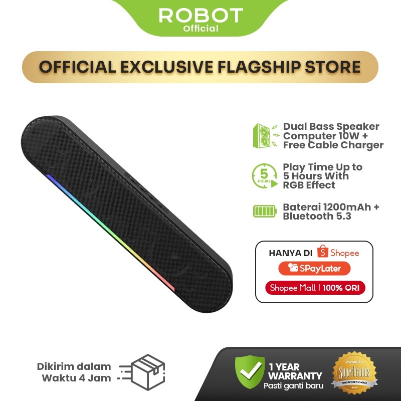 Jual ROBOT Bluetooth Speaker RB290 10W Stereo Bass RGB Lampu 5 Mode ...