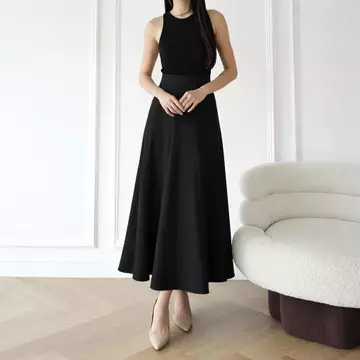 Hanalisa Fashion Skirt Audy Rok Maxy Wanita Bahan Scuba Strech Model Loose Anti Kusut Rok Flare
