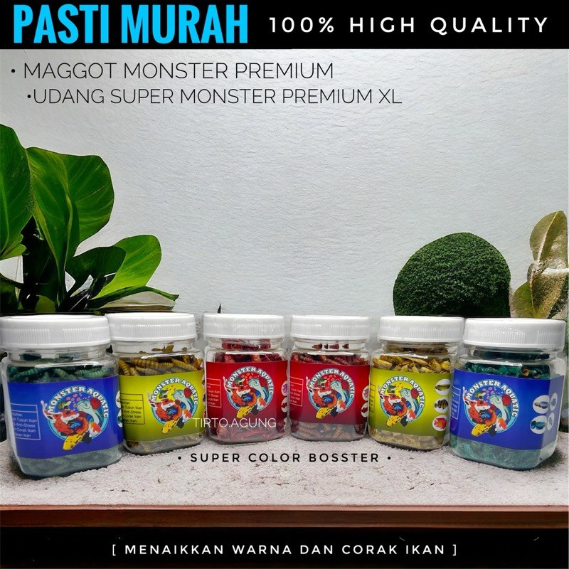 Jual MAGGOT UDANG MONSTER PREMIUM MAGOT COLOR BOSSTER RED BLUE YELLOW ...