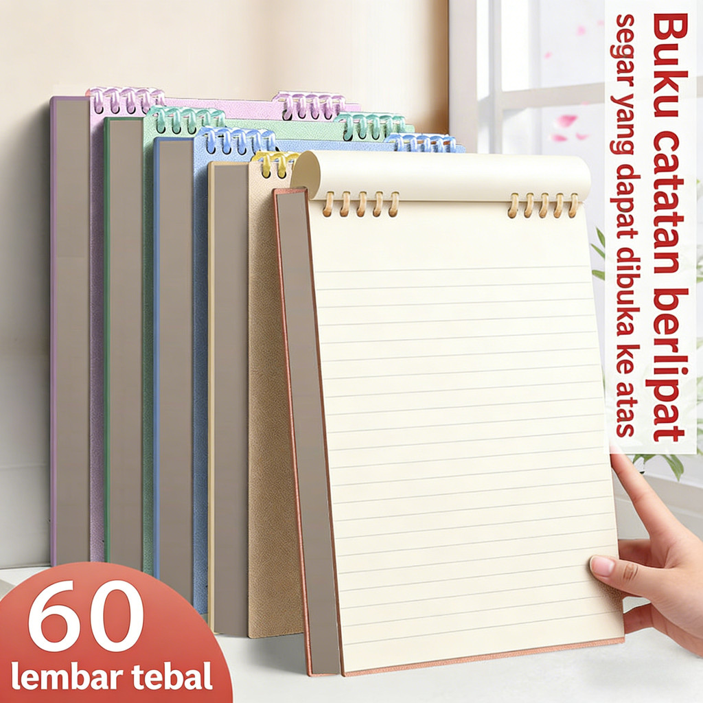 Jual Buku Notebook Binder A5 dengan Desain Flip Top - Cover Keras yang ...