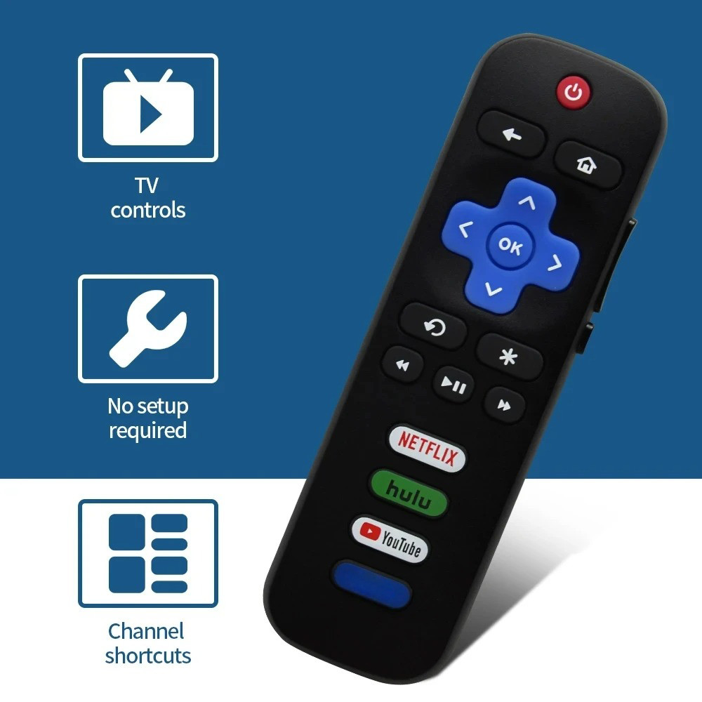 Jual Universal TV Remote Control for Roku Series TV for TCL/Hisense LCD ...
