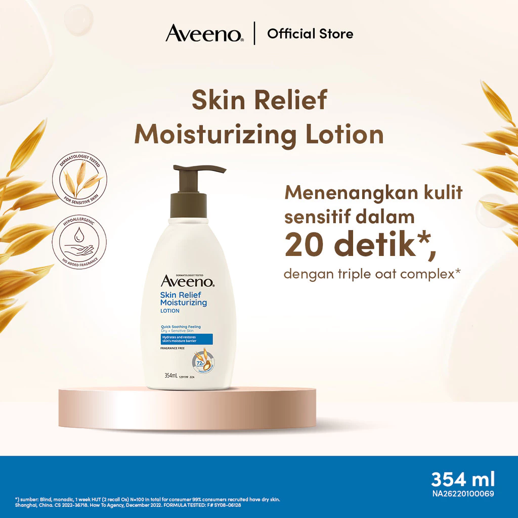 Pratinjau AVEENO Skin Relief Moisturizing Lotion 354ml - Losion Melembapkan & Menenangkan Kulit Sensitif & Ekstra Kering