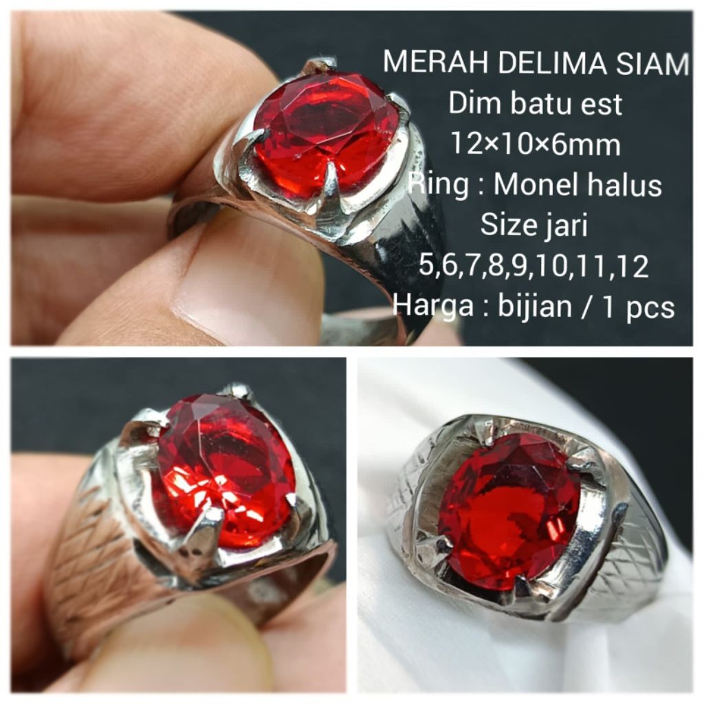Jual BATU AKIK MERAH DELIMA SIAM DIM BATU EST. | Shopee Indonesia