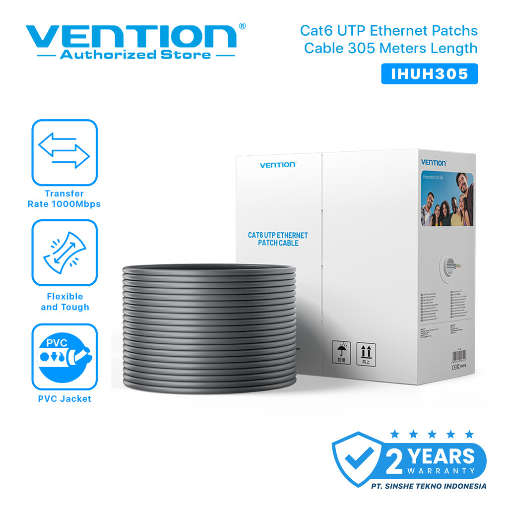 Jual Vention Kabel LAN UTP Cat6 Cat 6 Ethernet Gigabit Project Version ...