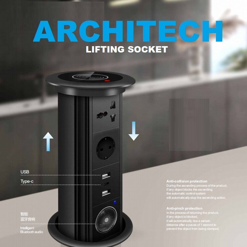Jual TE MJ02 LIFTING SOCKET STOP KONTAK LIFT UNTUK DIMEJA STOP KONTAK ...