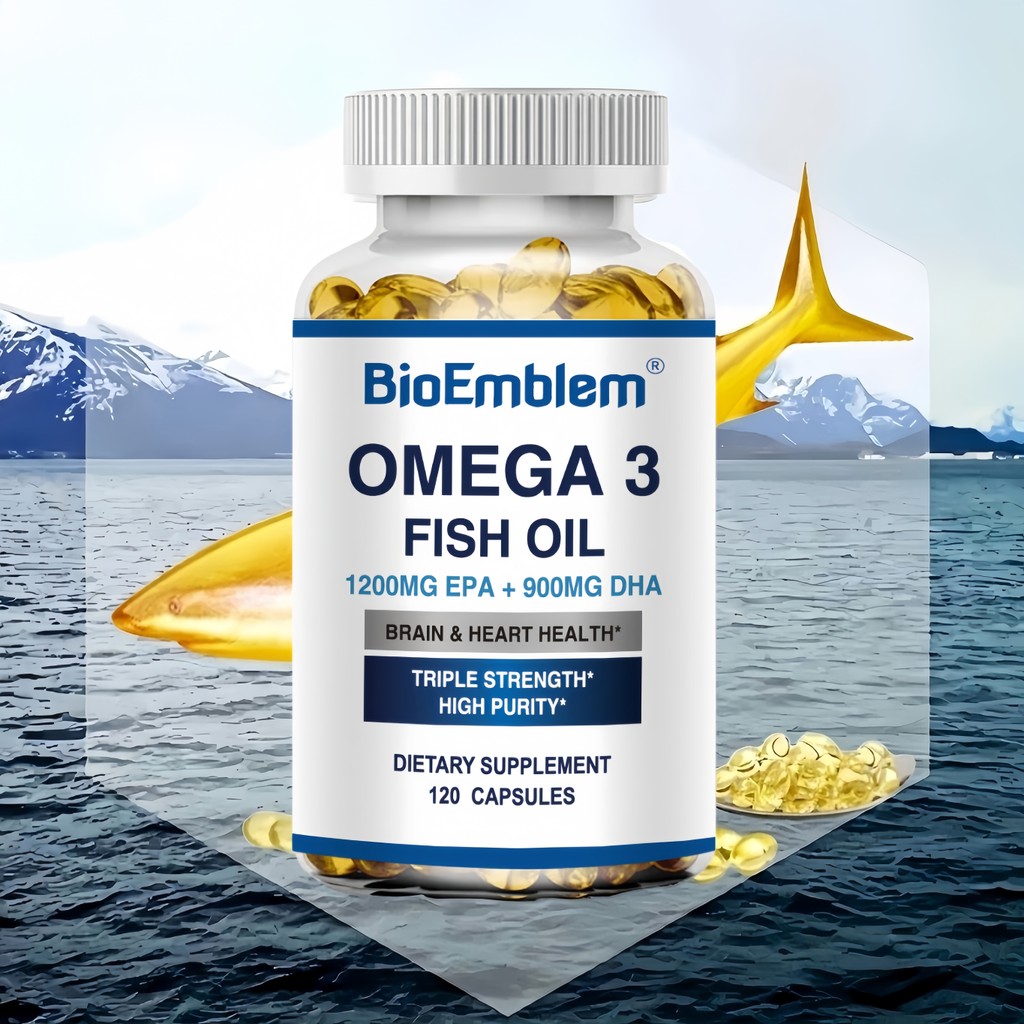 Jual Fish Oil 1000mg Softgels EPA DHA Omega 3 Fatty Acids Heart, Brain ...