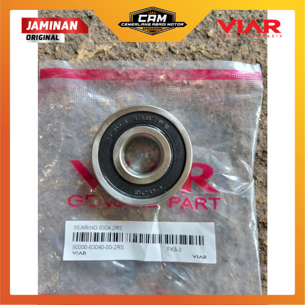 Jual Bearing 6304 Laker Roda Depan Viar Karya 150 200 CC Motor Roda 3 ...