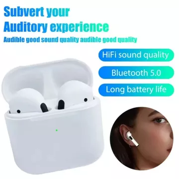 Pro 4 TWS Bluetooth Wireless Earphone Stereo HiFi Headset Bass Smart Touch Long Battery