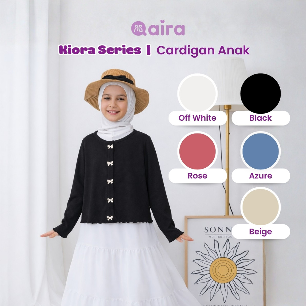 Mau gaya coquette buat si kecil? Mulai dari cardigan pita Kiora ini!