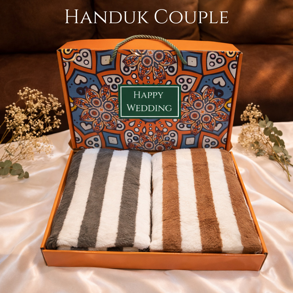 Hampers Handuk Couple Kado Pernikahan / Hampers pernikahan handuk
