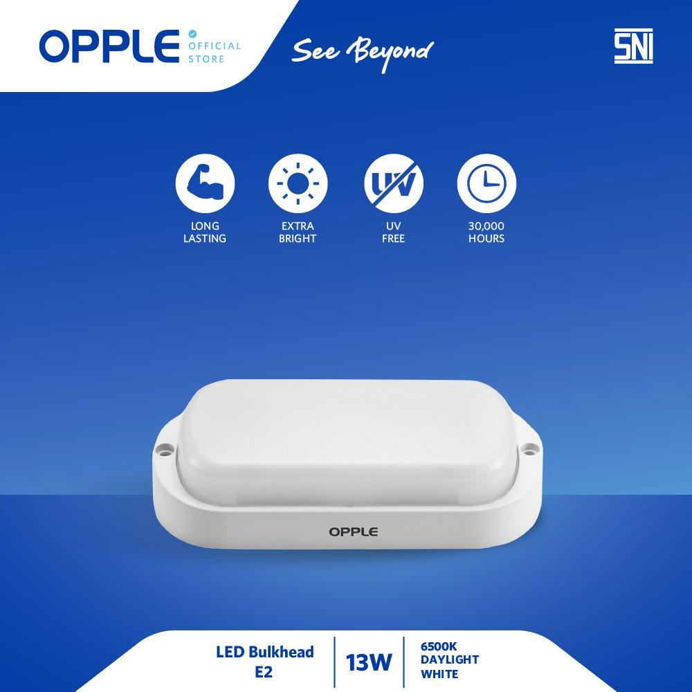 Jual Opple Bulkhead E2 13W Daylight 6500K – Waterproof - LED Bulkhead ...