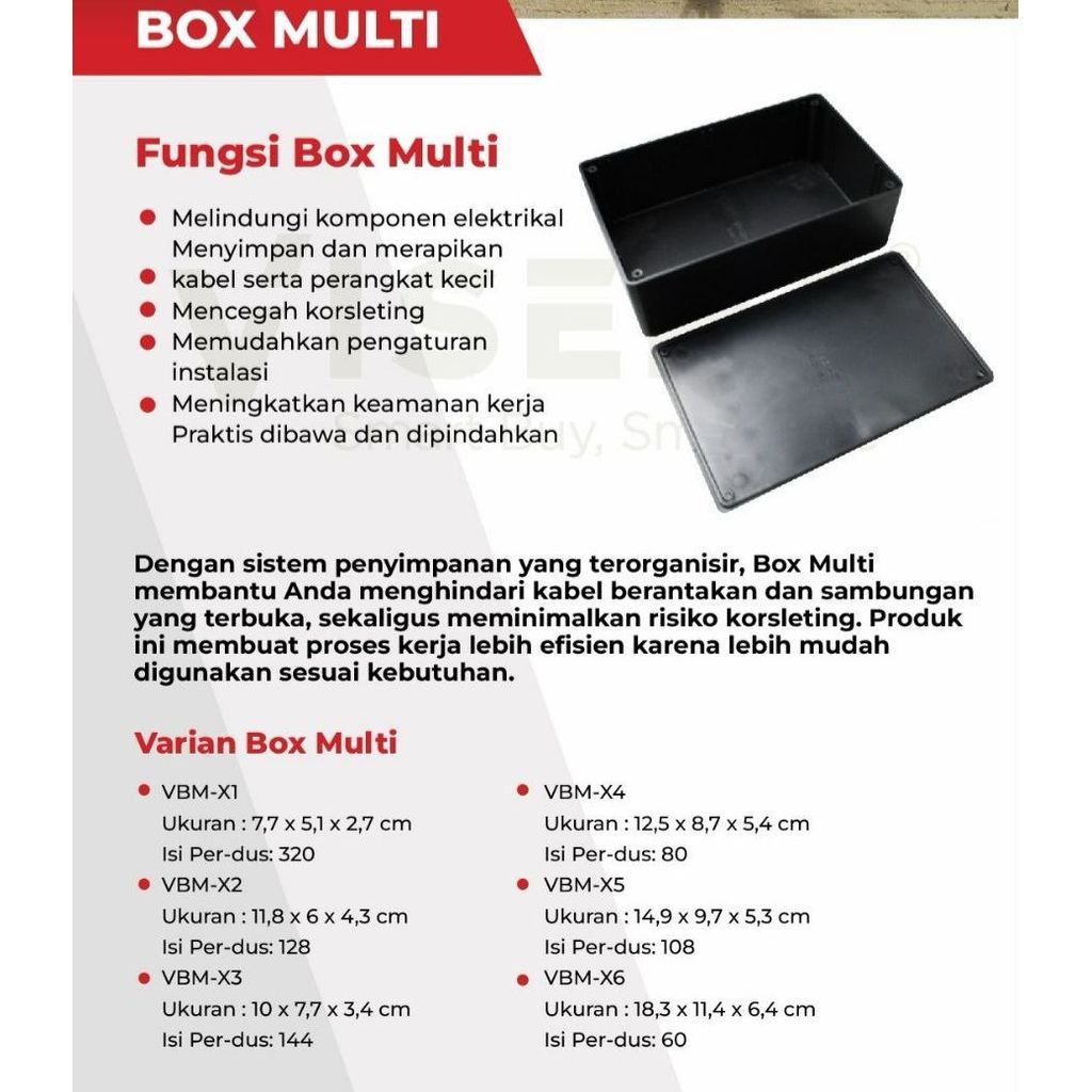 Jual BOX UNIVERSAL BOX PLASTIK MULTI X1 X2 X3 X4 X5 X6 kotak tebal pvc ...
