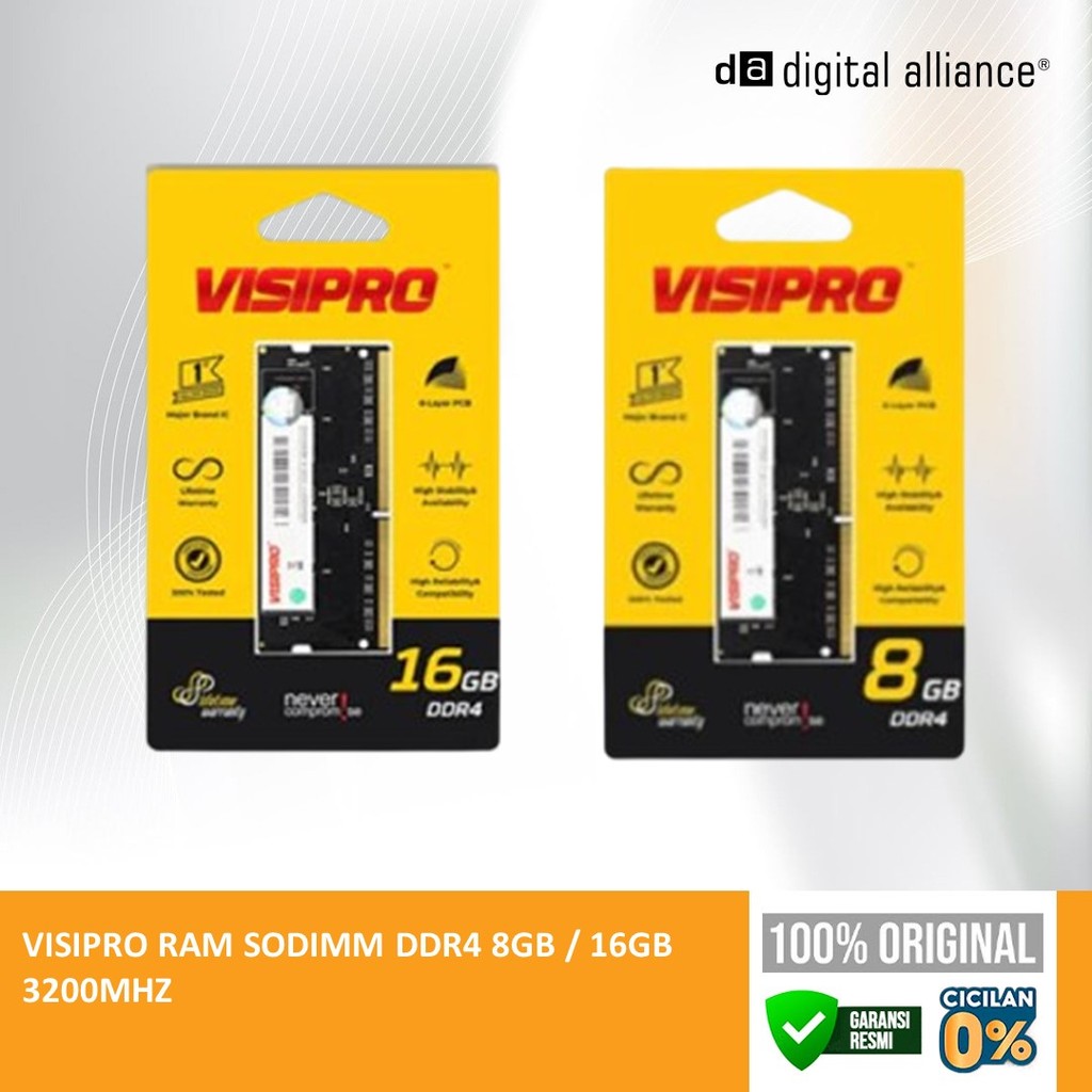 Jual VISIPRO RAM SODIMM DDR4 8GB / 16GB 3200MHZ | Shopee Indonesia