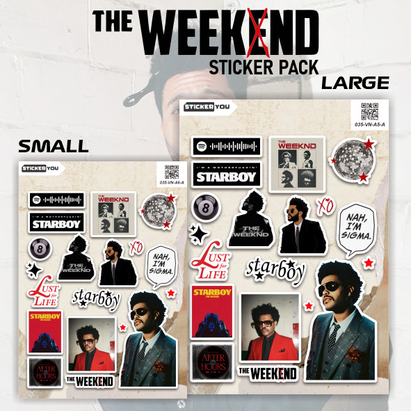 Jual THE WEEKND Sticker Pack | Stiker Vinyl Laminasi Premium | Anti Air ...