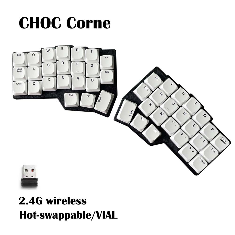 Jual CHOC CORNE V4.1 Low Profile Ultrathin Split Mechanical Keyboard ...
