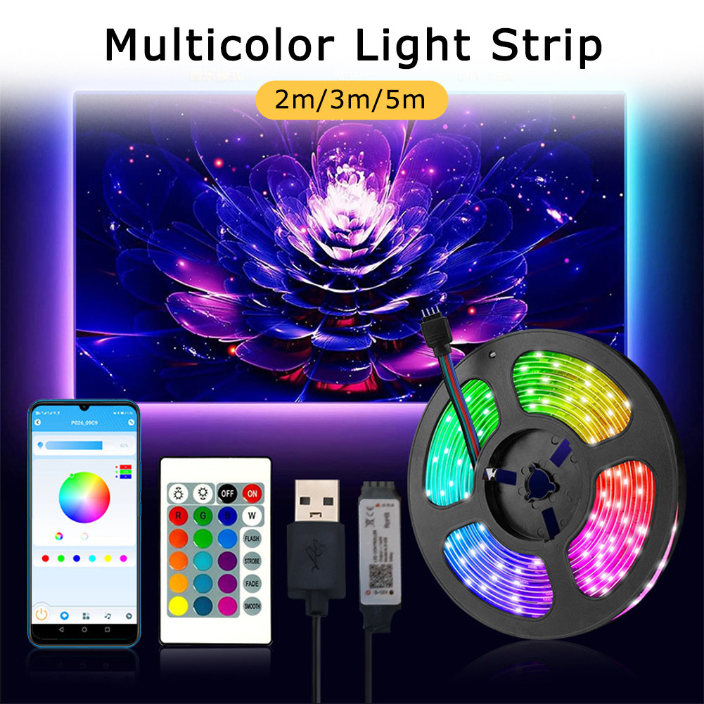 Jual Lampu Strip LED RGB USB DC 5V SMD 5050 dengan Remote untuk ...