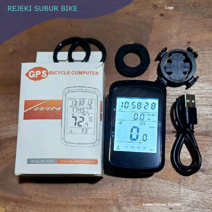 Jual Speedometer Sepeda Wireless Bicycle GPS Bike Rechargeable WIN BK ...