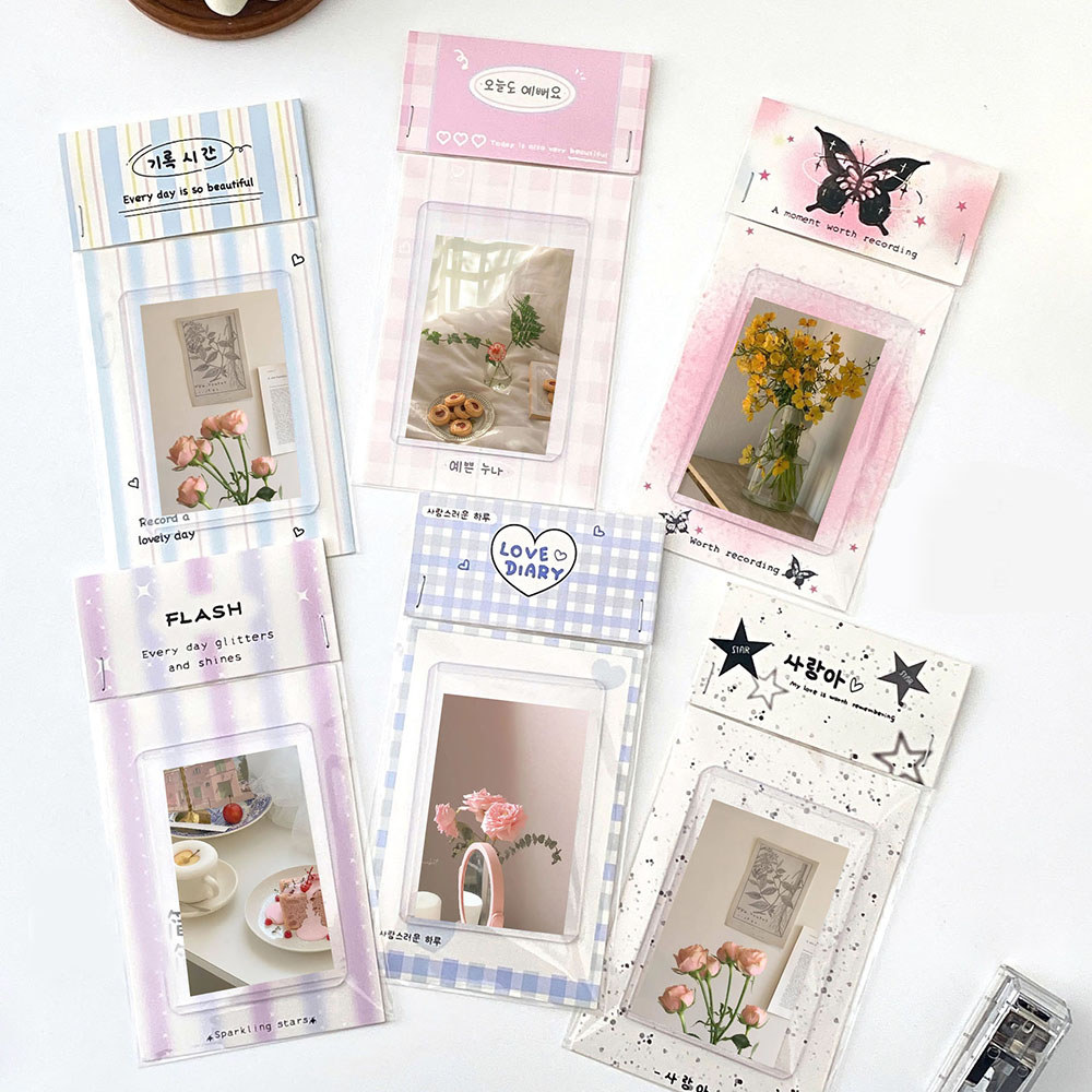 Jual 10PCS Card Head Card Protective Packaging Paper Card Back Photo ...