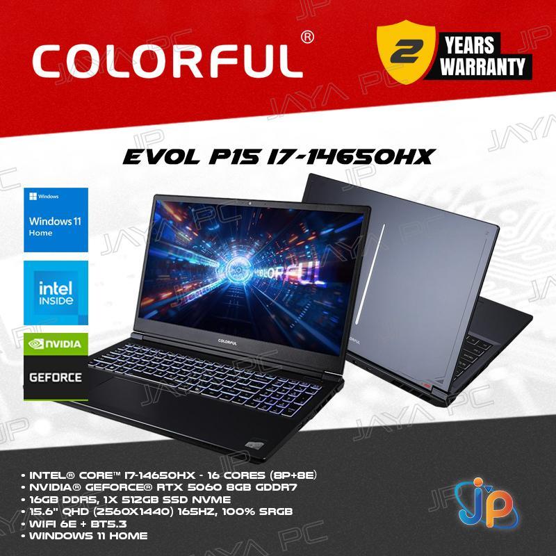Laptop Gaming Colorful Evol P15 - Intel Core i7-14650HX | 16GB | GeForce RTX 5060 | SSD NVMe 512GB