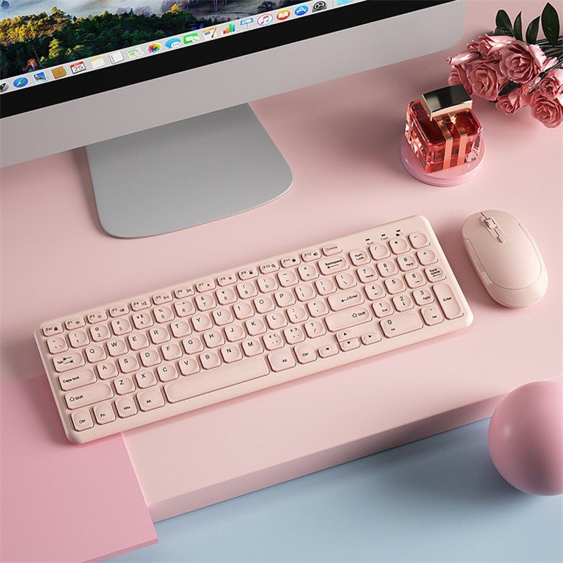 Jual Fashion Wireless Keyboard and Mouse Combo Gamer Silent Keyboards ...