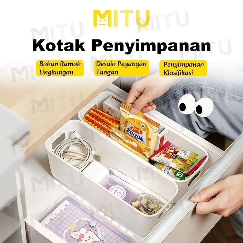 MITU Kotak Penyimpanan PP Transparan Multifungsi