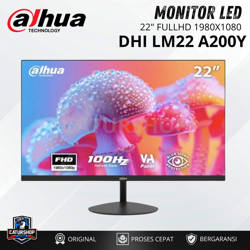 Jual Monitor LED Dahua 22 Inch FULLHD DHI LM22 A200y Speaker Bezelless ...