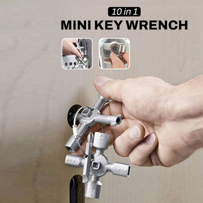 Jual 10 In 1 Universal Panel Key Lock Wrench Cross Switch Square Inner ...