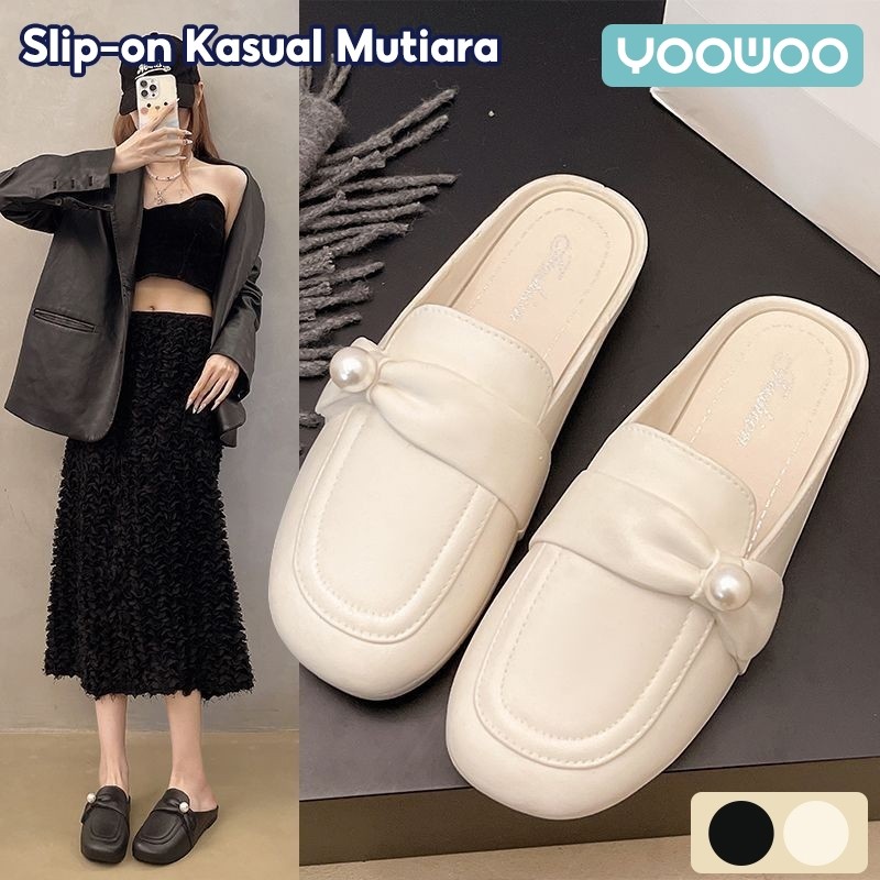 Jual YooWoo Flatshoes Wanita / Sandal Wanita Terbaru 2026 / Sandal ...