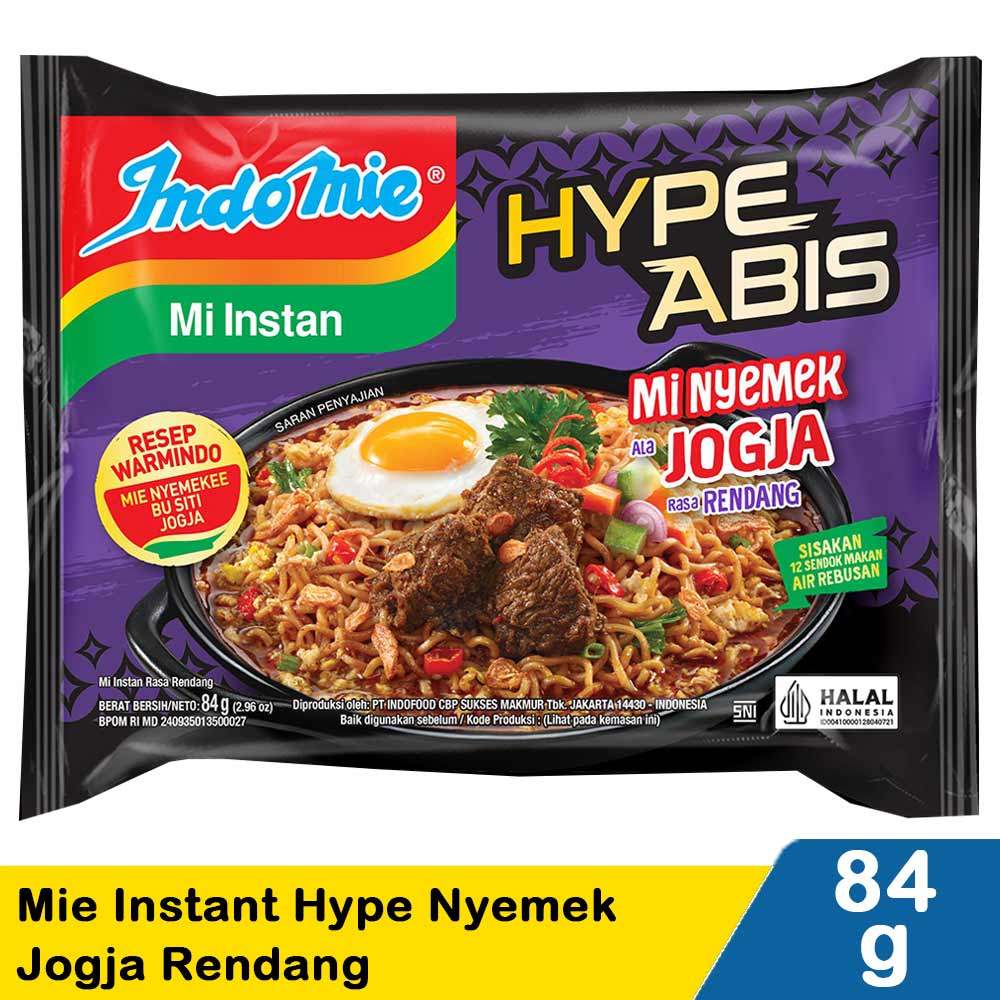 Jual INDOMIE MIE INSTANT HYPE NYEMEK JOGJA RENDANG 84g | Shopee Indonesia