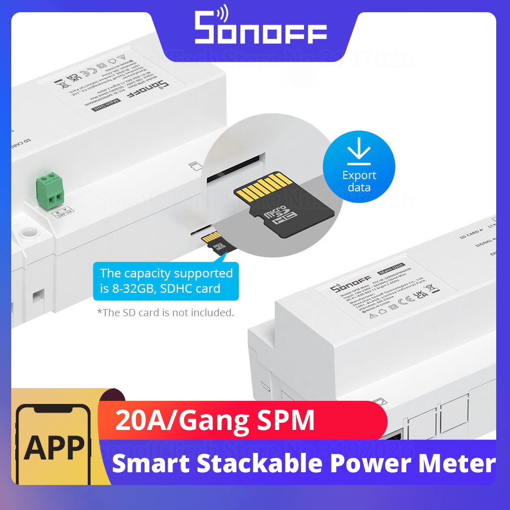 Jual SONOFF SPM Smart Stackable Power Meter RS-485 20A 4-Relay Overload ...