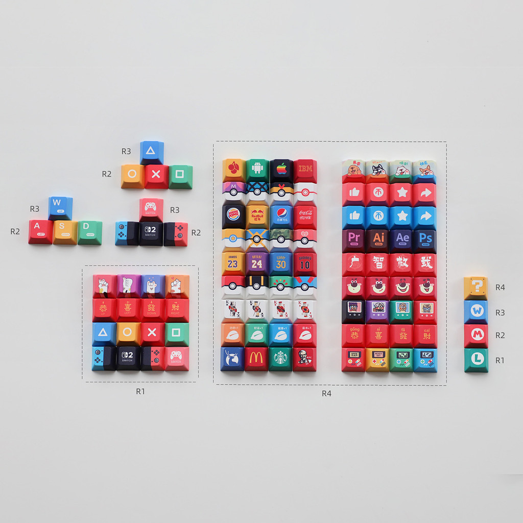 Jual PBT Material Personalized Keycap 2.0 Sublimation Original Height ...