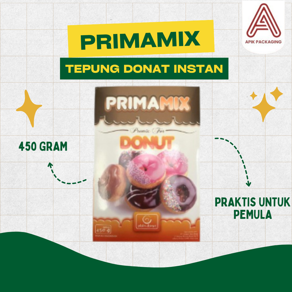 Jual TEPUNG PREMIX PRIMAMIX DONUT 450G – PRAKTIS & LEZAT | Shopee Indonesia