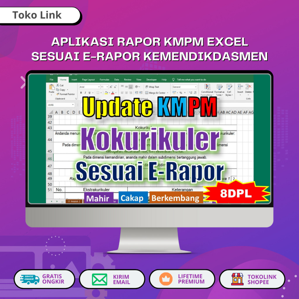 Jual Aplikasi Rapor KMPM Excel Sesuai E-Rapor Kemendikdasmen | Shopee ...
