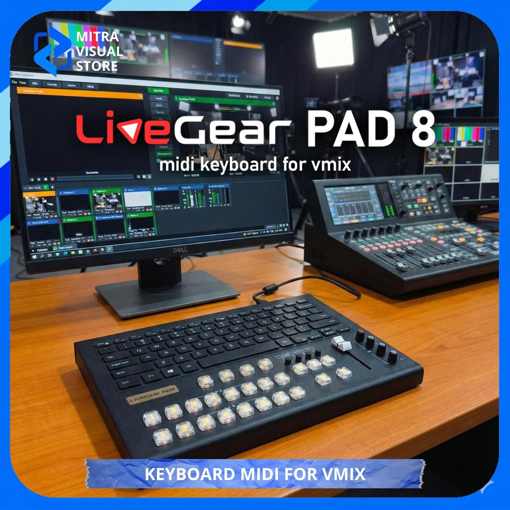 Jual LiveGear PAD8 Keyboard MIDI untuk vMix Broadcast - Kontrol Efisien ...