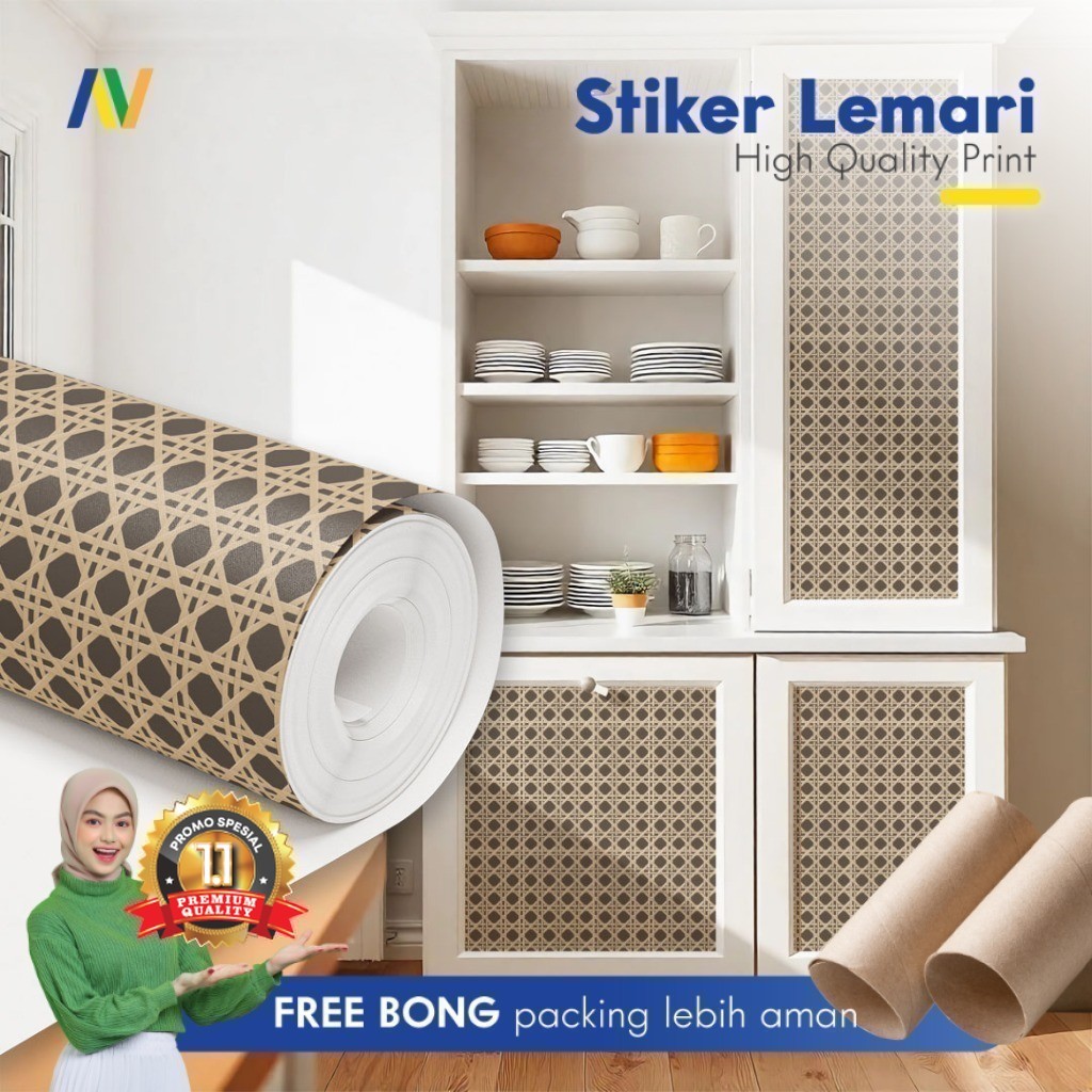 Jual Stiker Lemari - Sticker Lemari Custom - Stiker Lemari Gambar Rotan ...