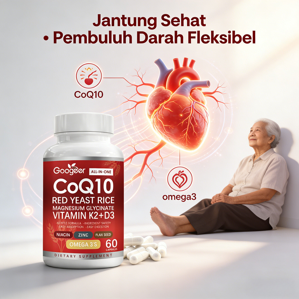 Jual Suplemen Jantung All-in-One - CoQ10, Red Yeast Rice, Vitamin K2+D3 ...