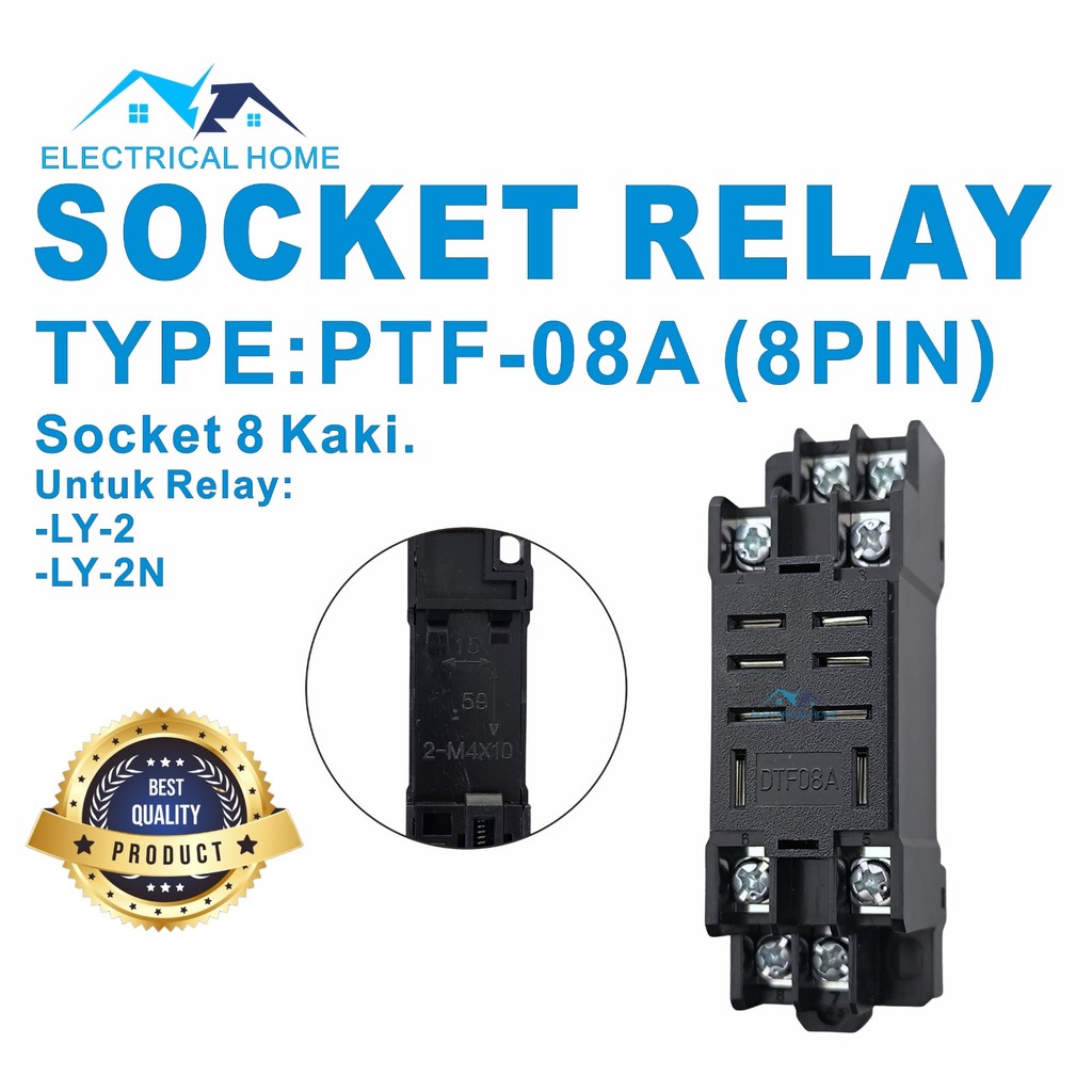 Jual SOCKET RELAY LY2/LY2N PTF08A 8PIN | Shopee Indonesia