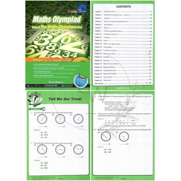 Jual Buku fisik Maths Olympiad Junior 1 (Primary 1&2) / Junior 2 ...