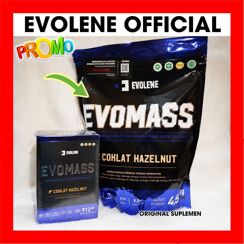 Jual Evomass 2Lbs COKLAT HAZELNUT Evo Mass Gainer 2 Lbs Lb 2Lb 912 gram ...