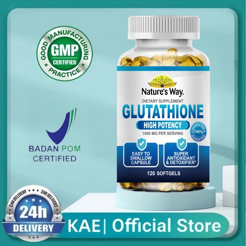 nature's way glutathione Jual Nature's Way Glutathione Capsules 120 1000mg per serving Powerful  whitening and brightening skin supplement, antioxidant and anti-aging detox  capsules, glutathione capsules support skin and nail health